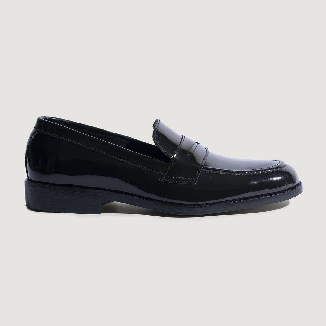 Black Patent Leather Penny Loafers