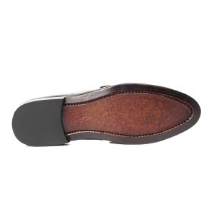 Black Croc Embossed Double Monk Loafers  our designers