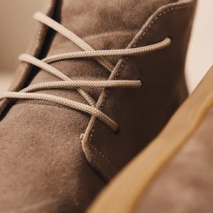 Barefoot Boots Gray Suede Ankle Boots With Wide